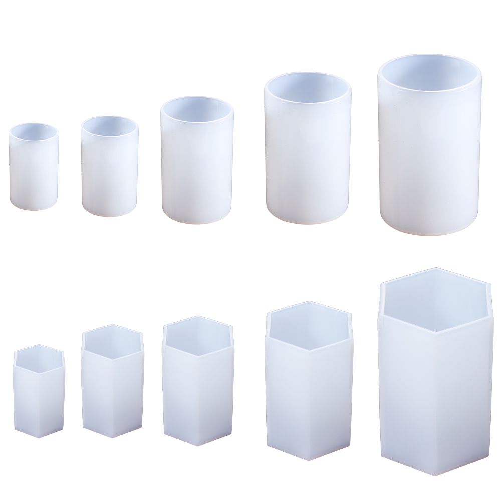 Serving Tray Mold - Cylinder Silicone Mold Hexagon Epoxy Resin