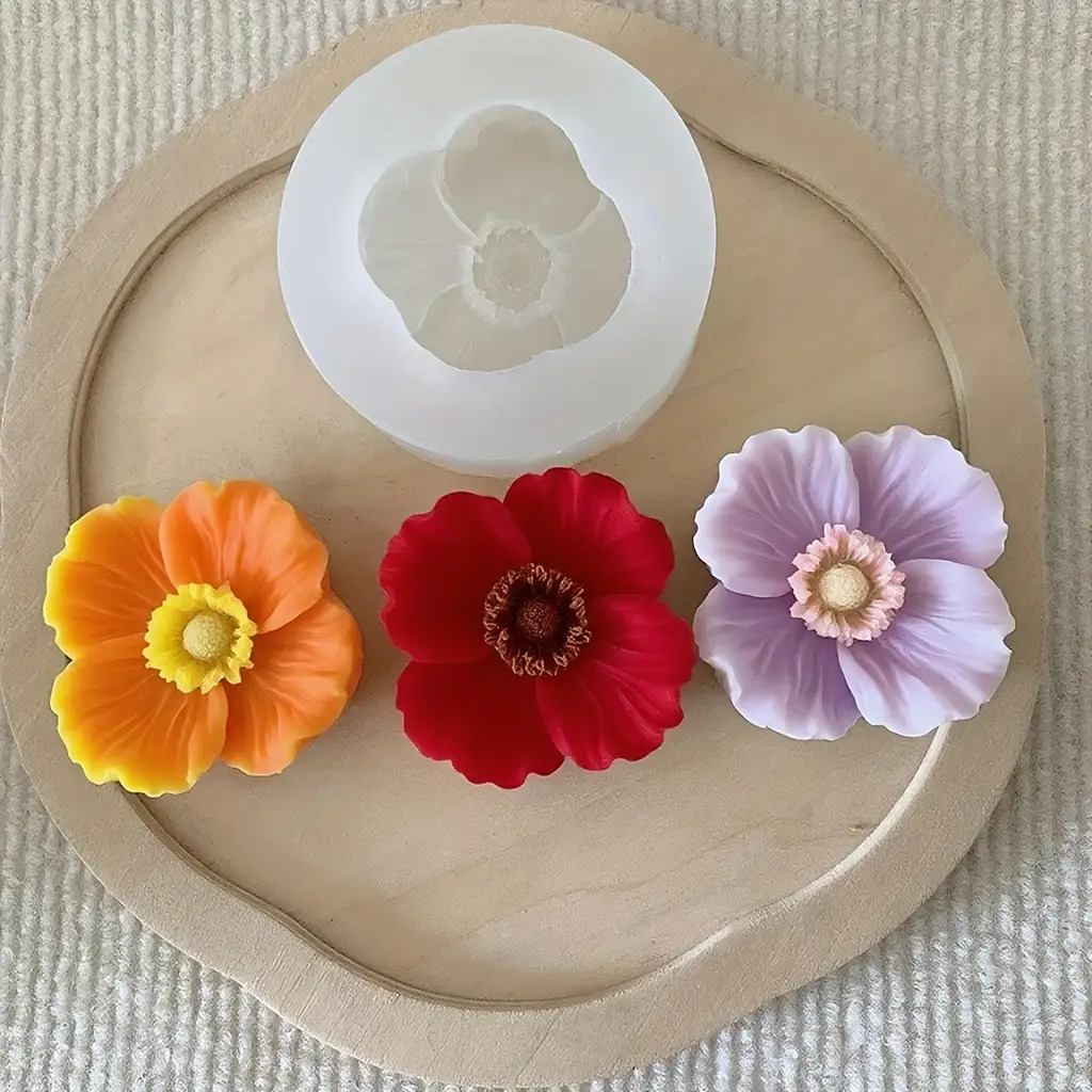 Resin Craft Ideas - Flower Silicone Candle Mold, Can Be