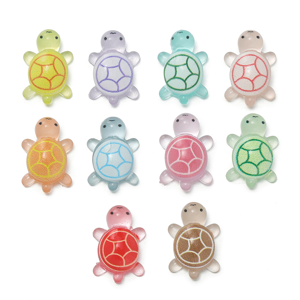 Crafting Resin - 10pcs/lot Mini Resin Sea Turtles Glow