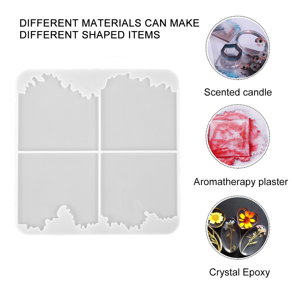 Resin Ocean Wave Mold - 1Pcs Irregular Ocean Wave Silicone Mold