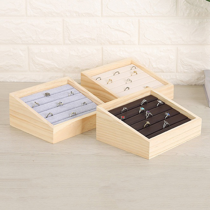 Wood Ring Blank - 1pc Wood Jewelry Display Tray Pendant