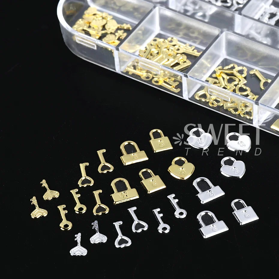 12 Grids Gold Silver Metal Loc - Gold Foil Flakes review and price