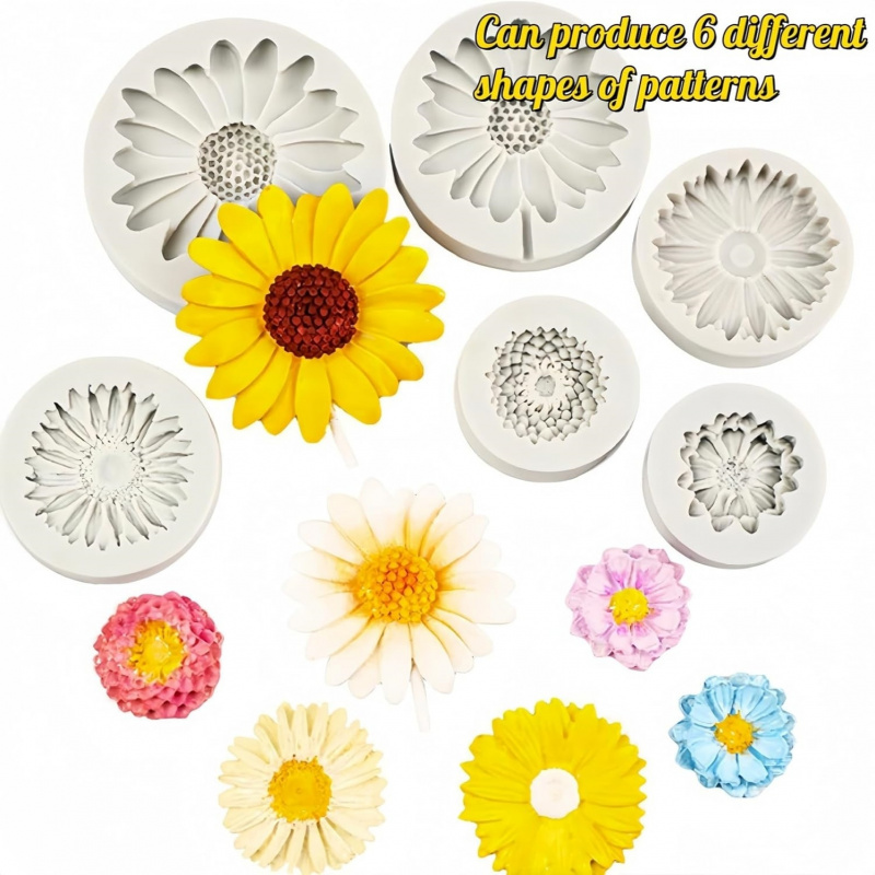 6 Pieces，Sunflower Daisy Silic - Resin Craft Ideas review and price