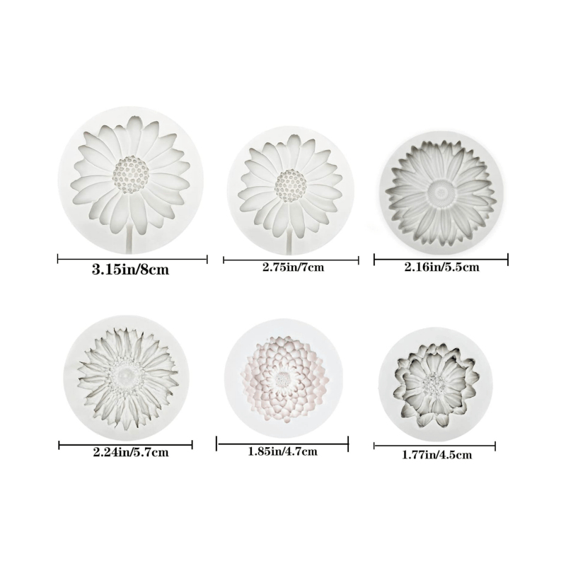 6 Pieces，Sunflower Daisy Silic - Resin Craft Ideas review and price