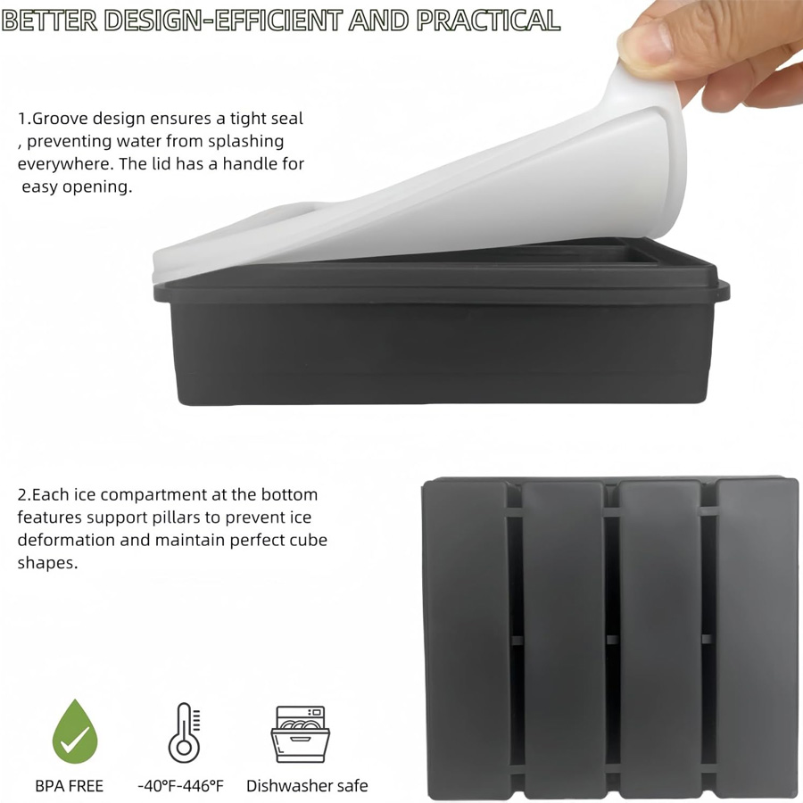 4-Cavity Silicone Ice Cube Tra - Silicone Mold Tray review and price