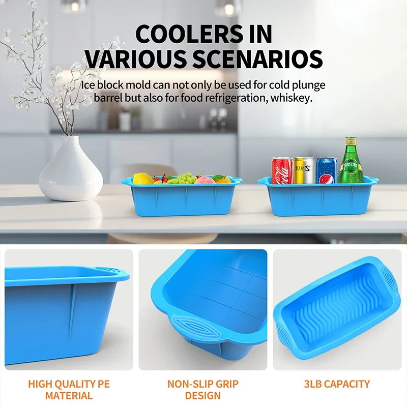 Extra Large Ice Block Mold Lar - Silicone Mold Tray review and price