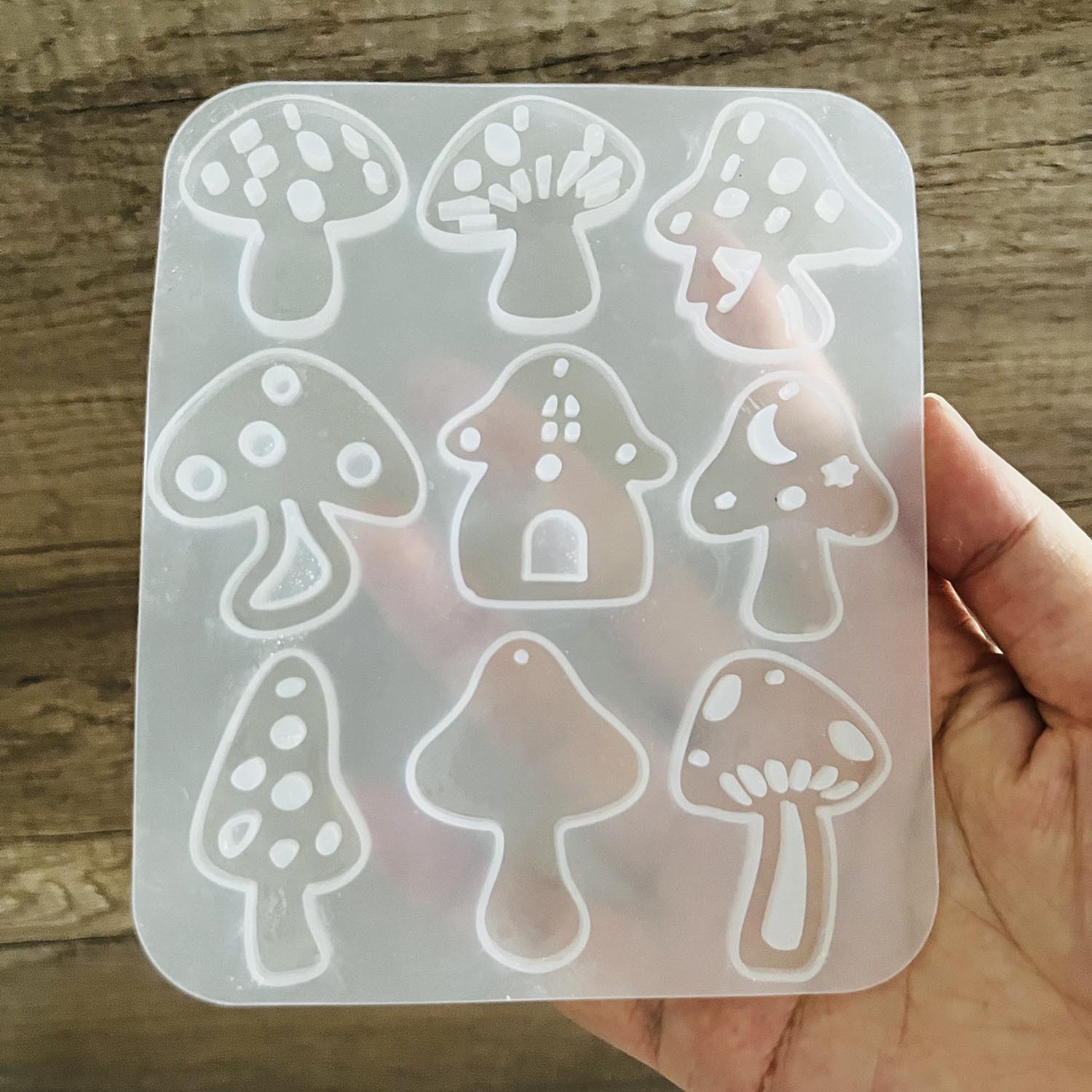 Multi Style Mushrooms Earring  - Flower Preservation Resin review and price