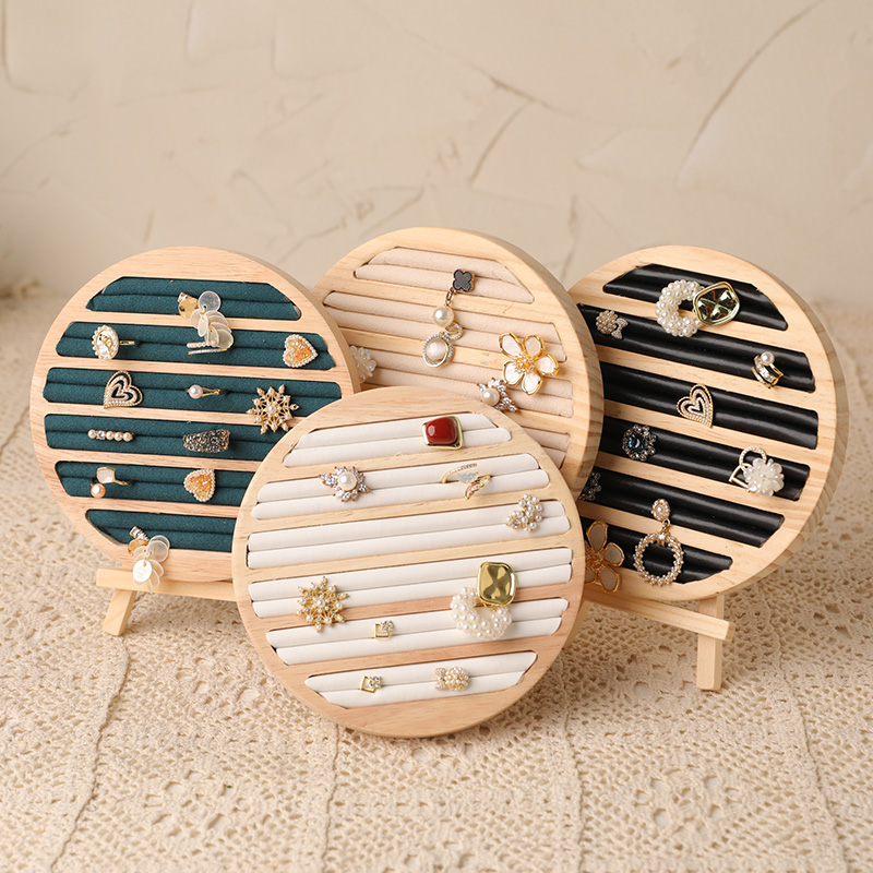 Wood Round Shape Jewelry Tray  - Wood Ring Blank review and price