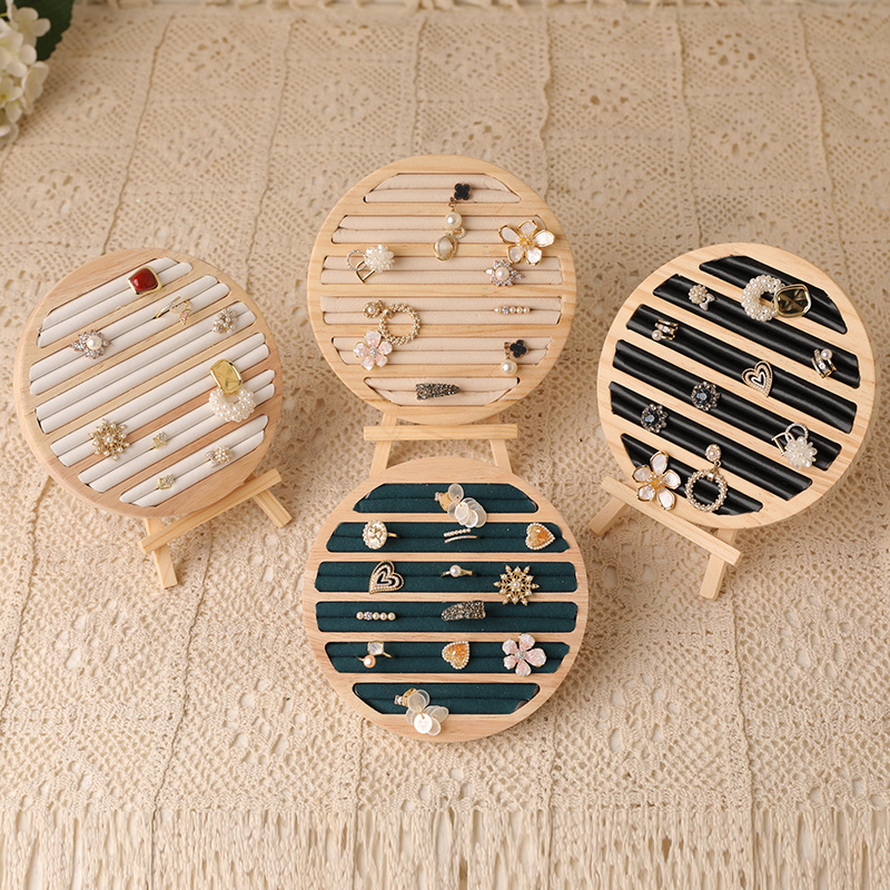 Wood Round Shape Jewelry Tray  - Wood Ring Blank review and price