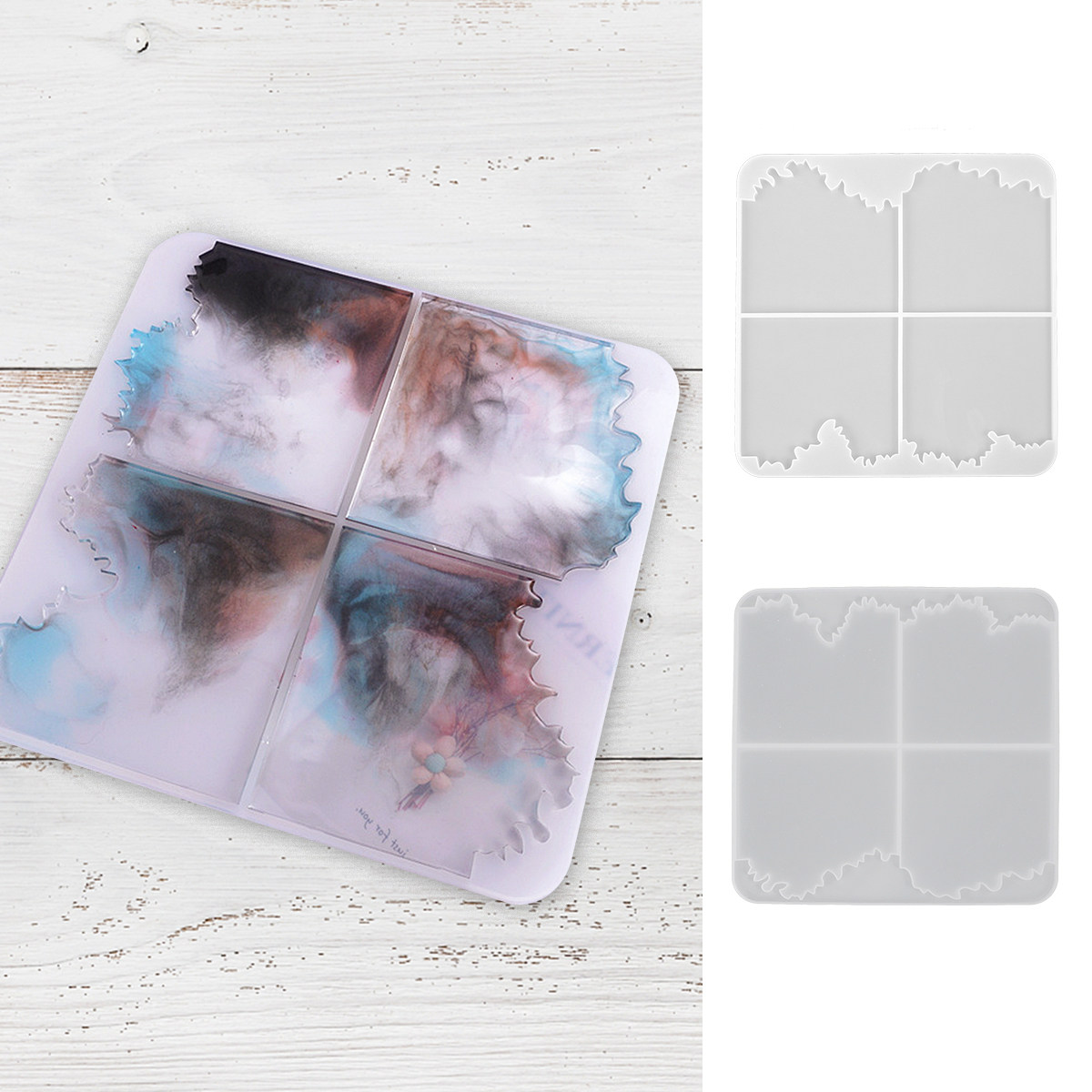 1Pcs Irregular Ocean Wave Sili - Resin Ocean Wave Mold review and price