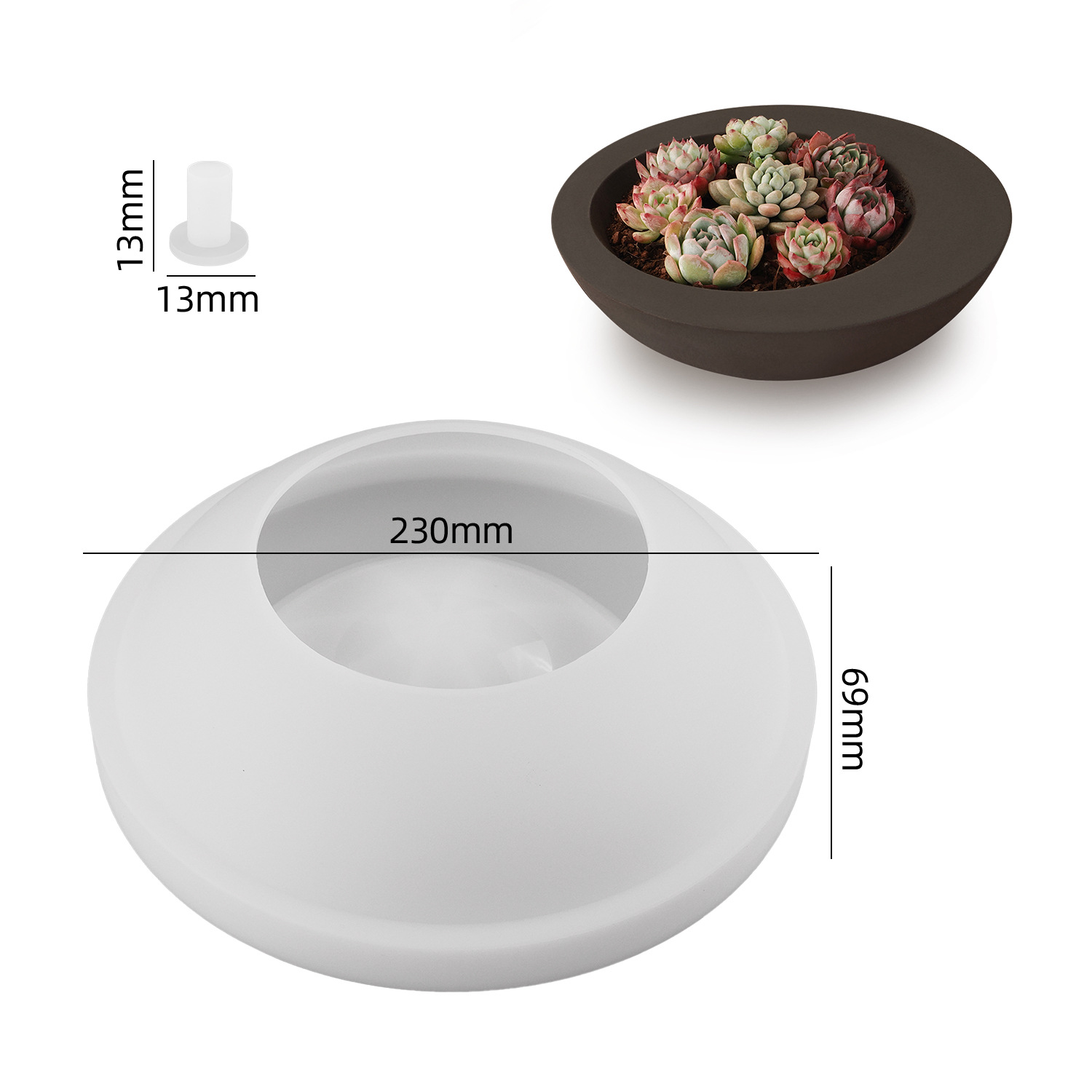1pc Irregular Round Bowl-Shape - Coaster Mold Round review and price