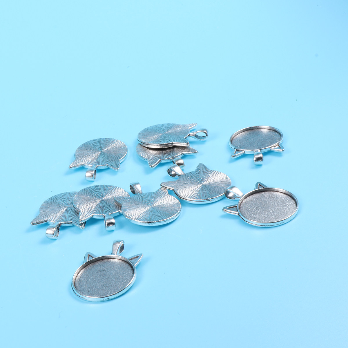 10Pcs Cat Ear Bezel Pendant Tr - Crafting Resin review and price