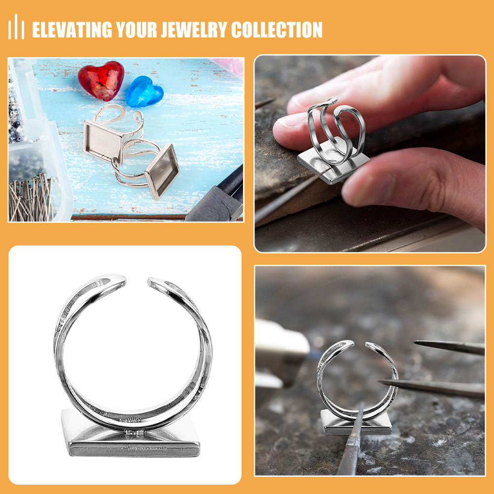 4Pcs Square Bezel Ring Base Co - Crafting Resin review and price