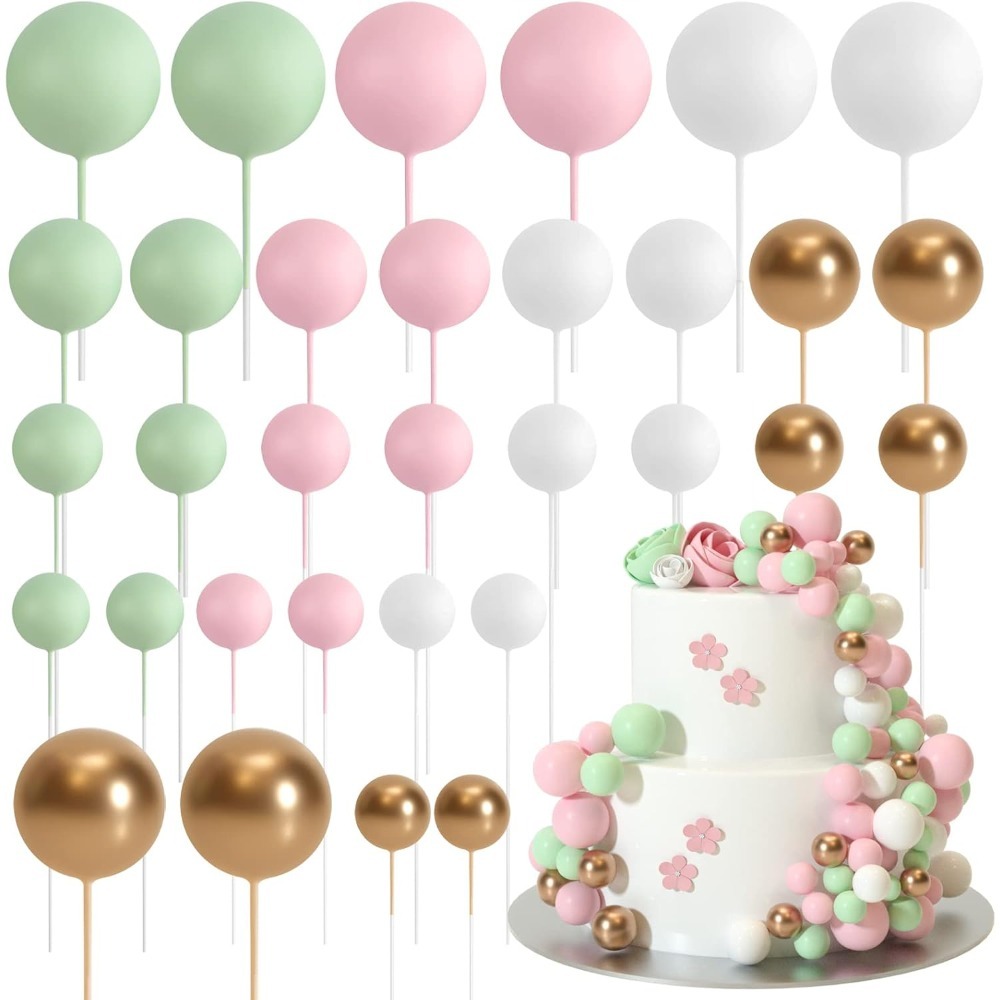 20Pcs Happy Birthday Ball Cake - Gold Foil Flakes review and price